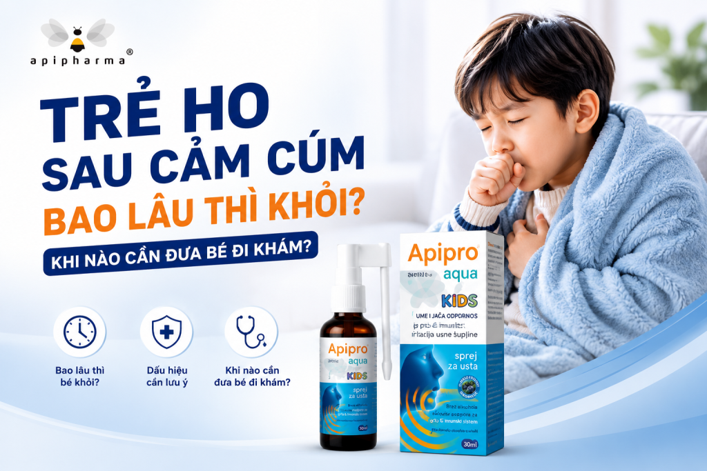 Tìm hiểu trẻ ho sau cảm cúm bao lâu thì khỏi, nguyên nhân khiến bé ho kéo dài và cách chăm sóc giúp giảm ho, bảo vệ cổ họng hiệu quả.
