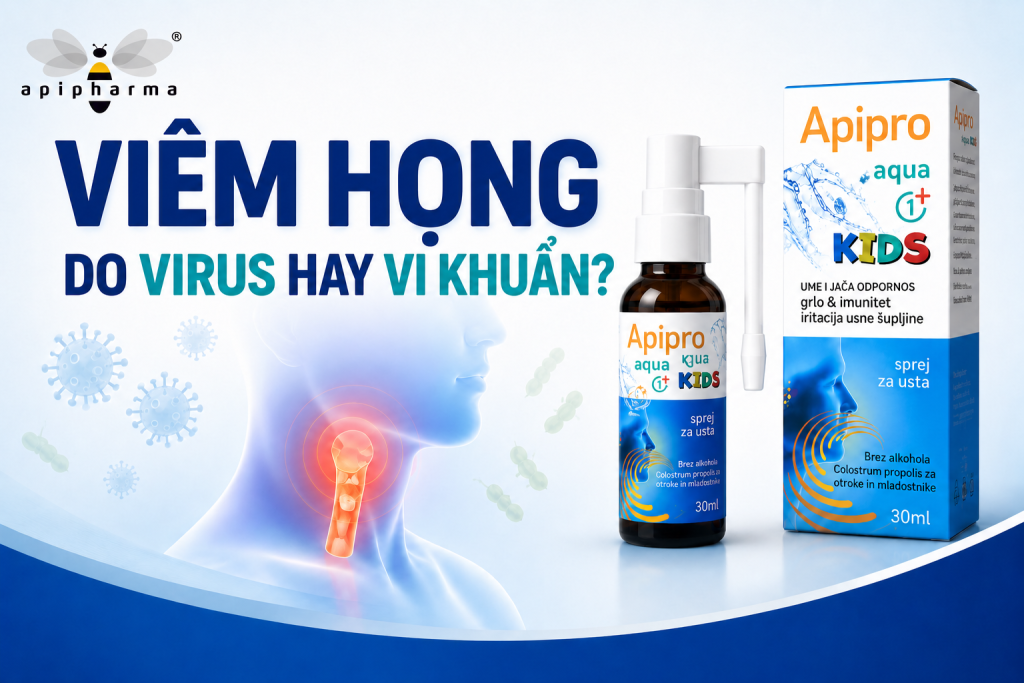 Viêm họng do virus hay vi khuẩn khác nhau như thế nào? Cùng tìm hiểu cách nhận biết dấu hiệu, chăm sóc đúng cách và phòng ngừa viêm họng hiệu quả cho trẻ.